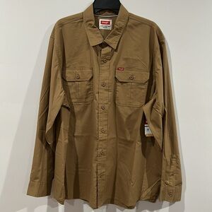 Wrangler Men's Relaxed Fit Long Sleeve Woven Shirt Size XL